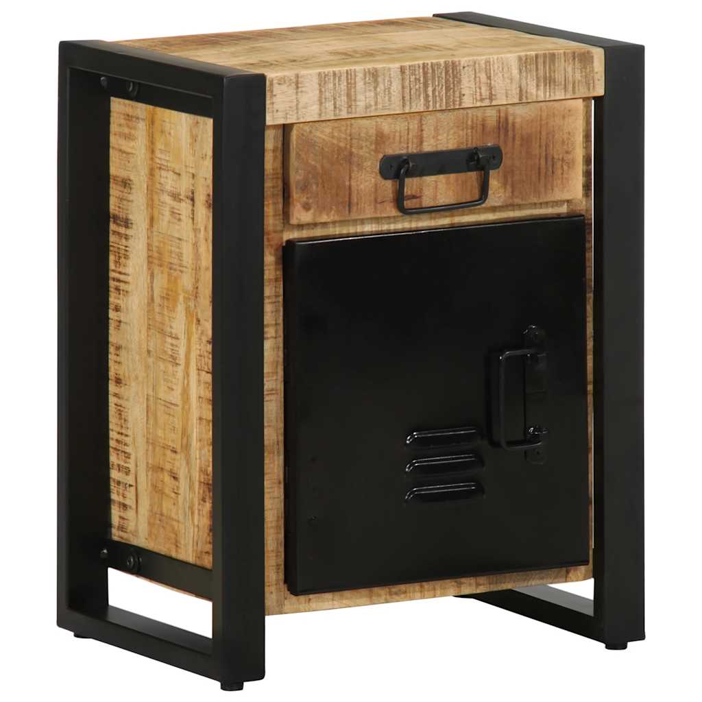 vidaXL Nachttisch 40x30x50 cm Raues Mango-Massivholz