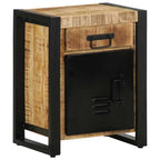 vidaXL Nachttisch 40x30x50 cm Raues Mango-Massivholz