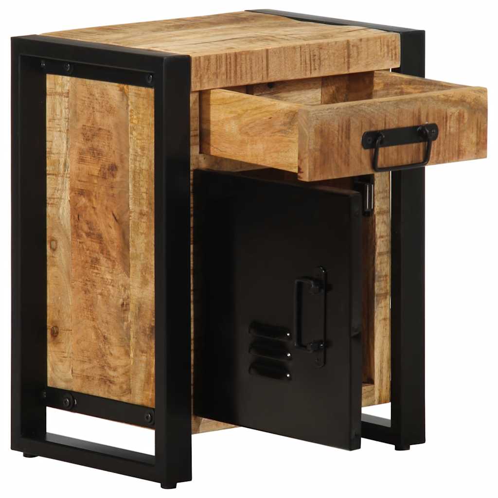 vidaXL Nachttisch 40x30x50 cm Raues Mango-Massivholz