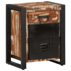 vidaXL Nachttische 2 Stk. Mehrfarbig Raues Mangoholz
