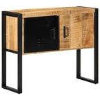 vidaXL Konsolentisch 90x35x75 cm Raues Massivholz Mango