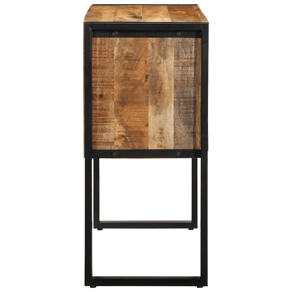 vidaXL Konsolentisch 90x35x75 cm Raues Massivholz Mango