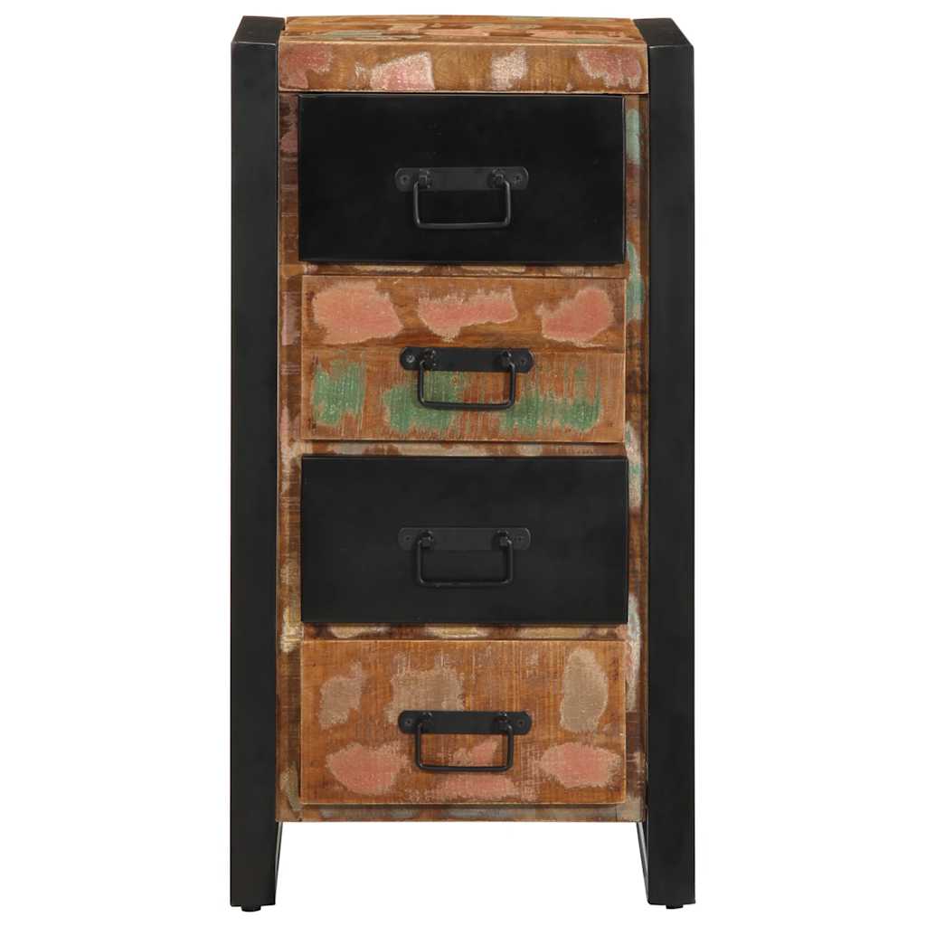 vidaXL Schubladenschrank Mehrfarbig 40x40x75 cm Altholz Massiv