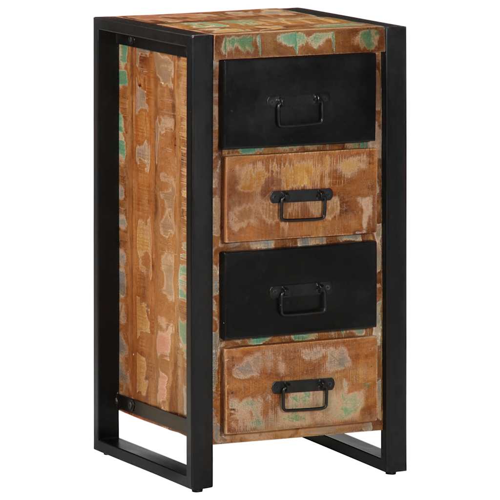 vidaXL Schubladenschrank Mehrfarbig 40x40x75 cm Altholz Massiv