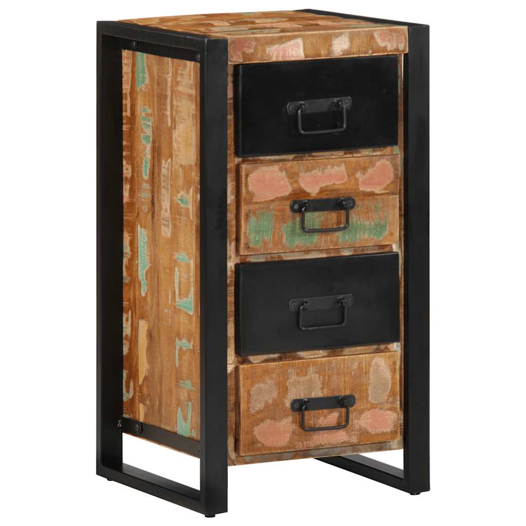 vidaXL Schubladenschrank Mehrfarbig 40x40x75 cm Altholz Massiv