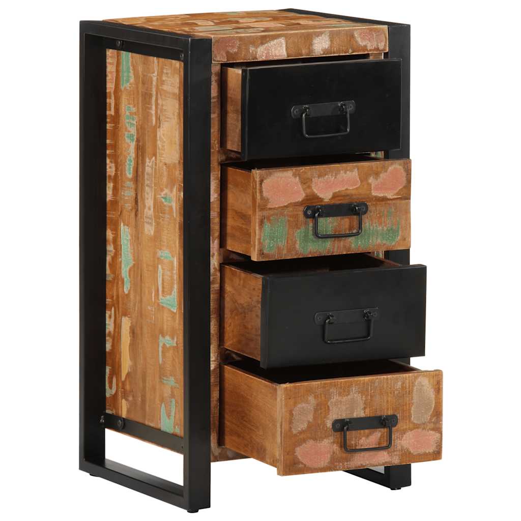 vidaXL Schubladenschrank Mehrfarbig 40x40x75 cm Altholz Massiv
