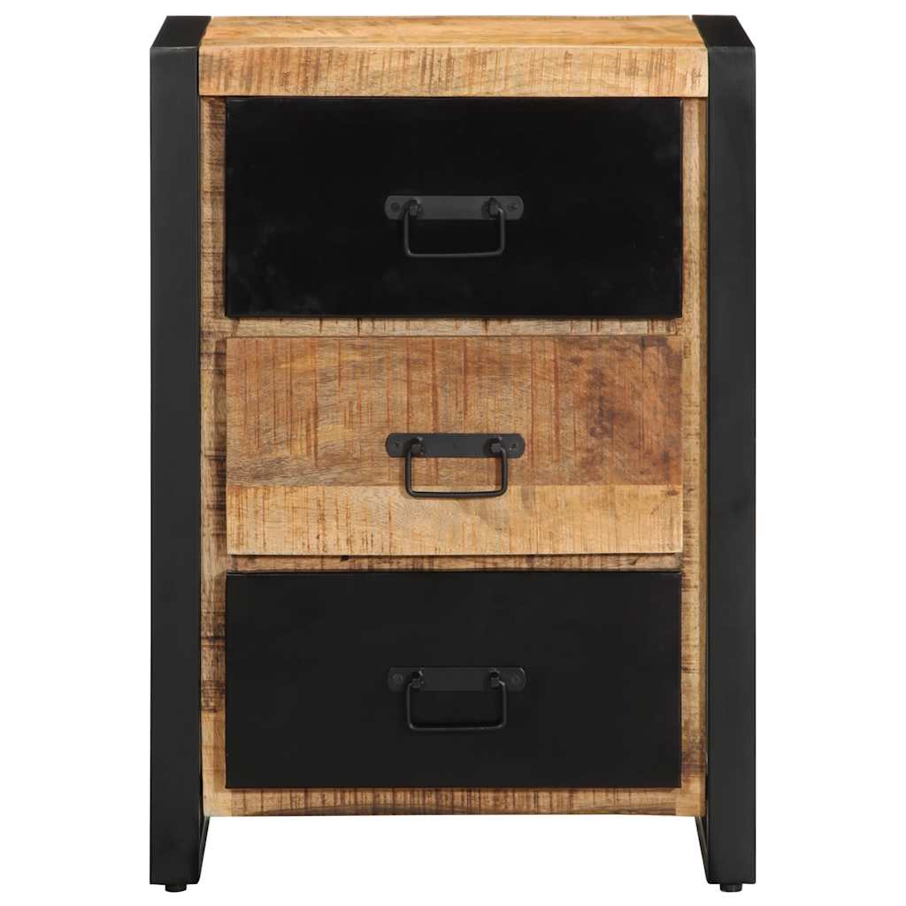 vidaXL Schubladenschrank 50x35x70 cm Raues Massivholz Mango