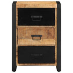 vidaXL Schubladenschrank 50x35x70 cm Raues Massivholz Mango