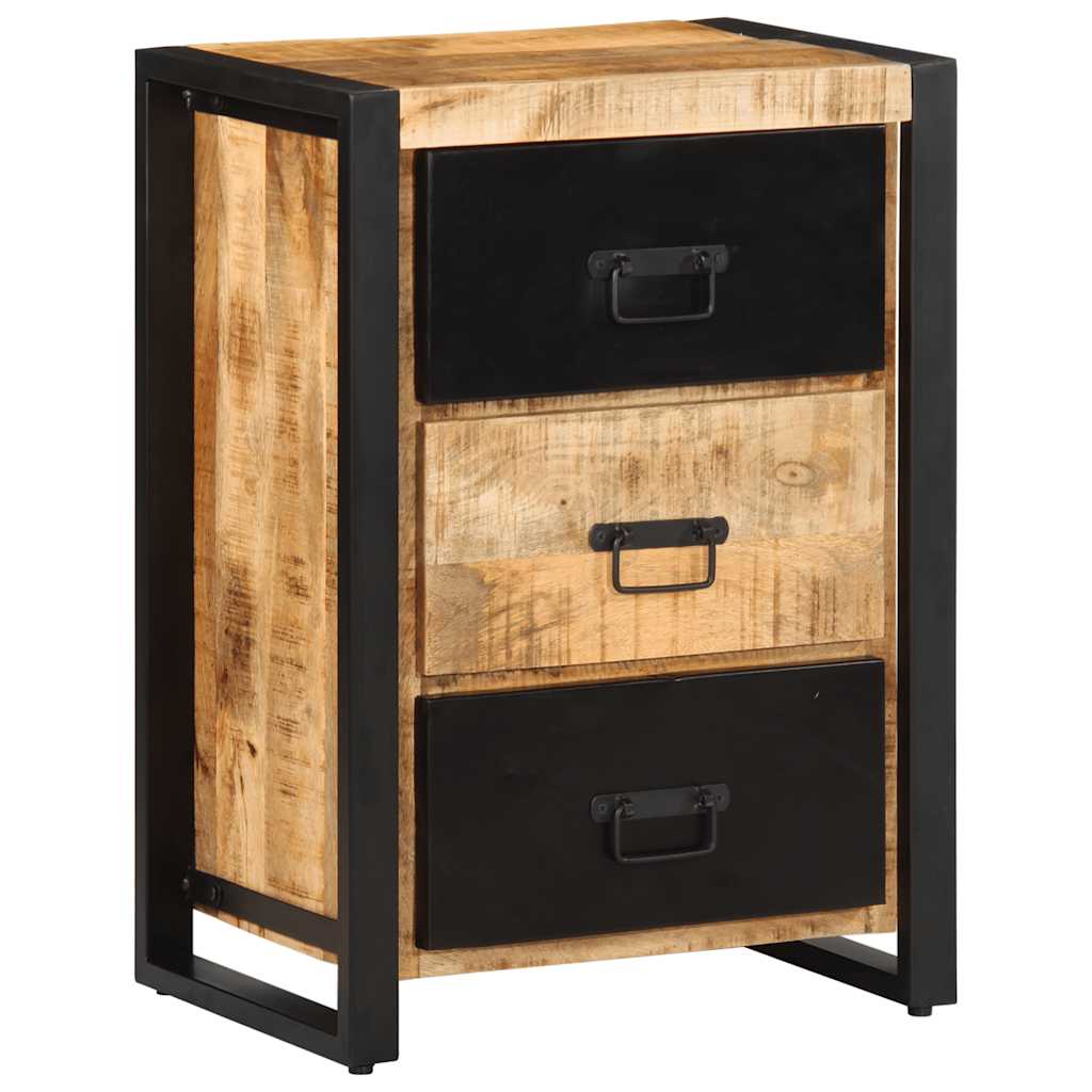 vidaXL Schubladenschrank 50x35x70 cm Raues Massivholz Mango