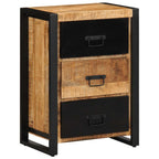 vidaXL Schubladenschrank 50x35x70 cm Raues Massivholz Mango