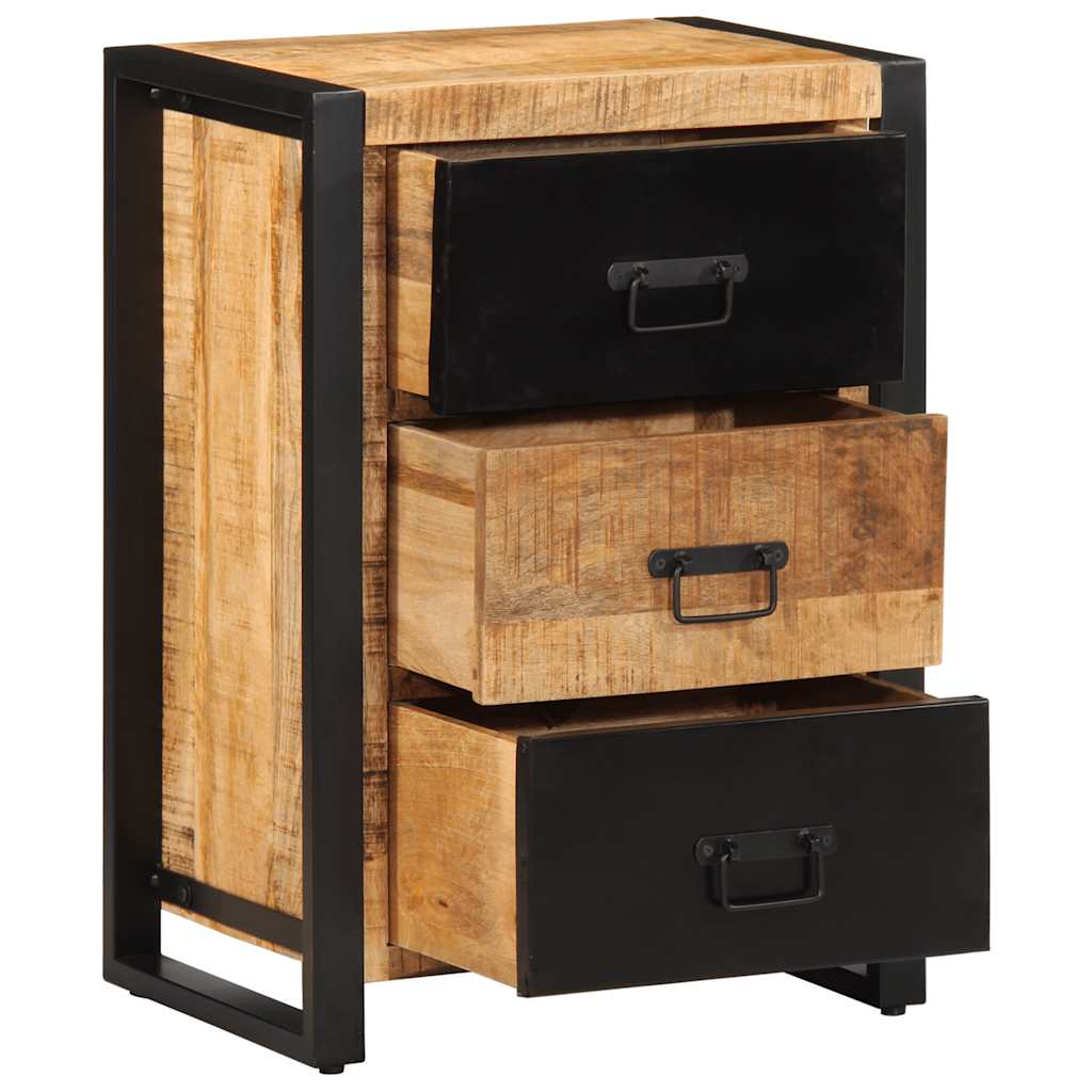 vidaXL Schubladenschrank 50x35x70 cm Raues Massivholz Mango