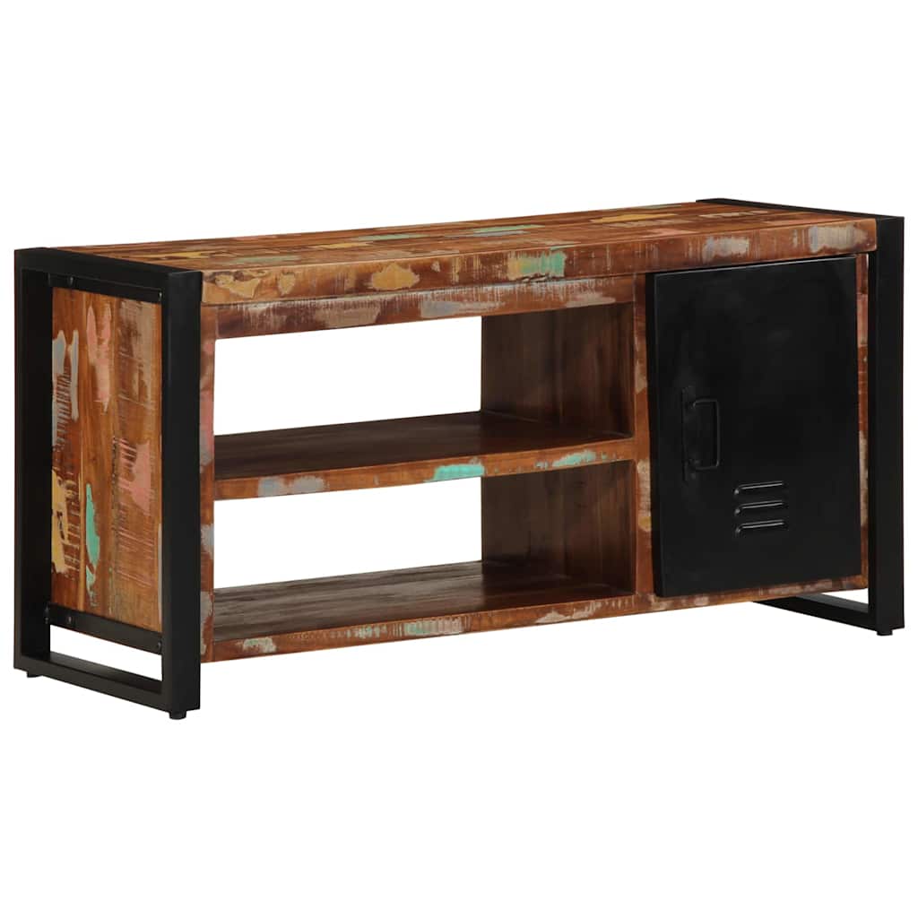 vidaXL Schuhbank Mehrfarbig 100 x 40 x 50 cm Massivholz Altholz