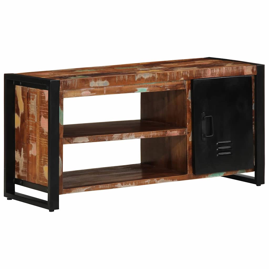 vidaXL Schuhbank Mehrfarbig 100 x 40 x 50 cm Massivholz Altholz