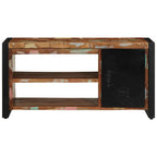 vidaXL Schuhbank Mehrfarbig 100 x 40 x 50 cm Massivholz Altholz