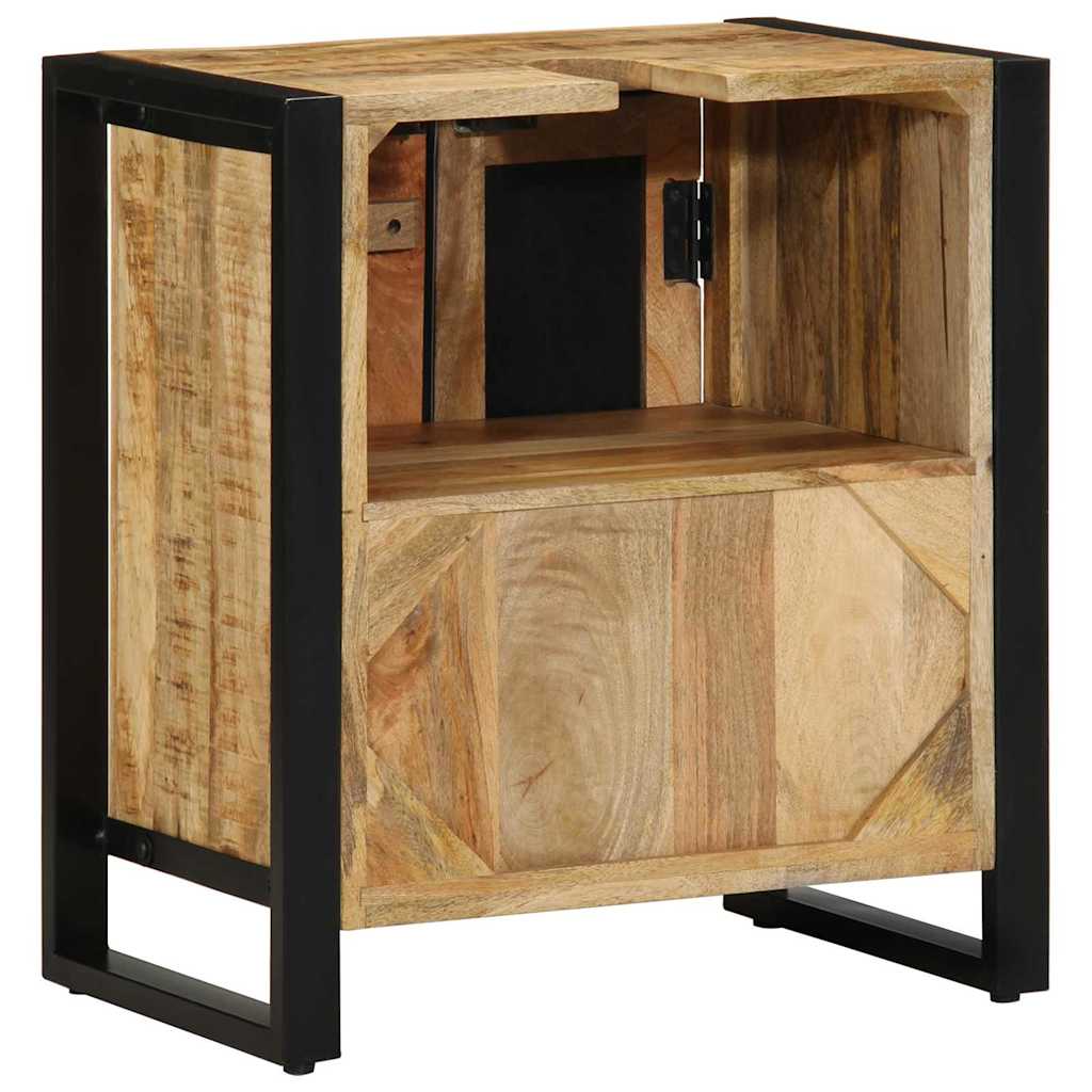 vidaXL Badezimmerschrank Braun 55 x 35 x 60 cm Massivholz Mango