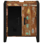vidaXL Badezimmerschrank mit Regal Braun Massives upgecyceltes Holz