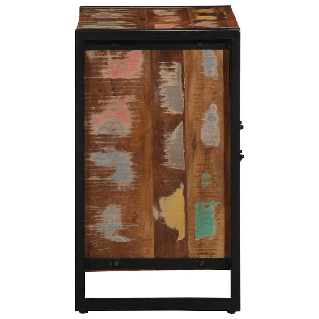 vidaXL Badezimmerschrank mit Regal Braun Massives upgecyceltes Holz