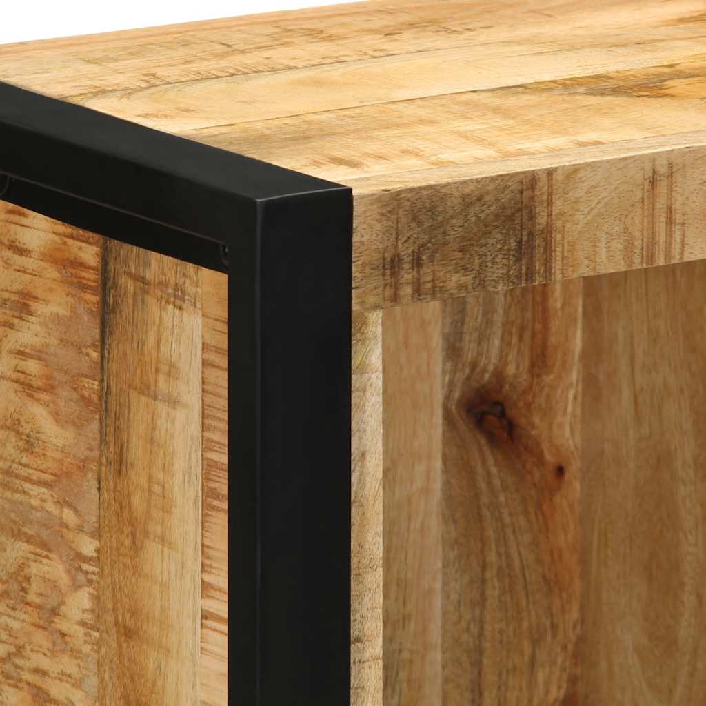 vidaXL Badschrank 40x30x90 cm Raues Massivholz Mango