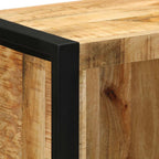 vidaXL Badschrank 40x30x90 cm Raues Massivholz Mango