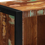 vidaXL Badschrank 40x30x90 cm Altholz Massivholz