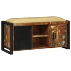 vidaXL Bank Schrank Mehrfarbig 100 x 35 x 50 cm Massivholz Altholz