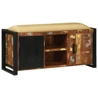 vidaXL Bank Schrank Mehrfarbig 100 x 35 x 50 cm Massivholz Altholz