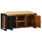 vidaXL Bank Schrank Mehrfarbig 100 x 35 x 50 cm Massivholz Altholz
