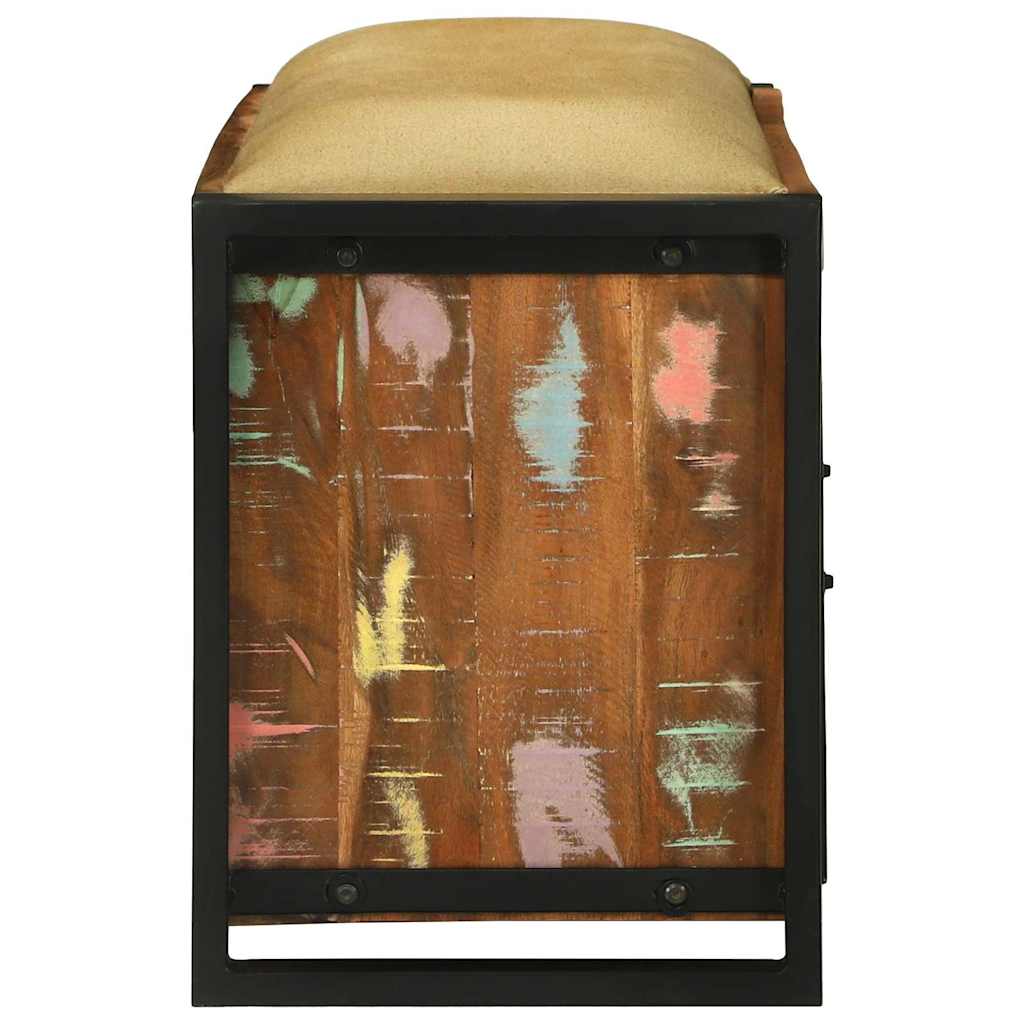 vidaXL Bank Schrank Mehrfarbig 100 x 35 x 50 cm Massivholz Altholz