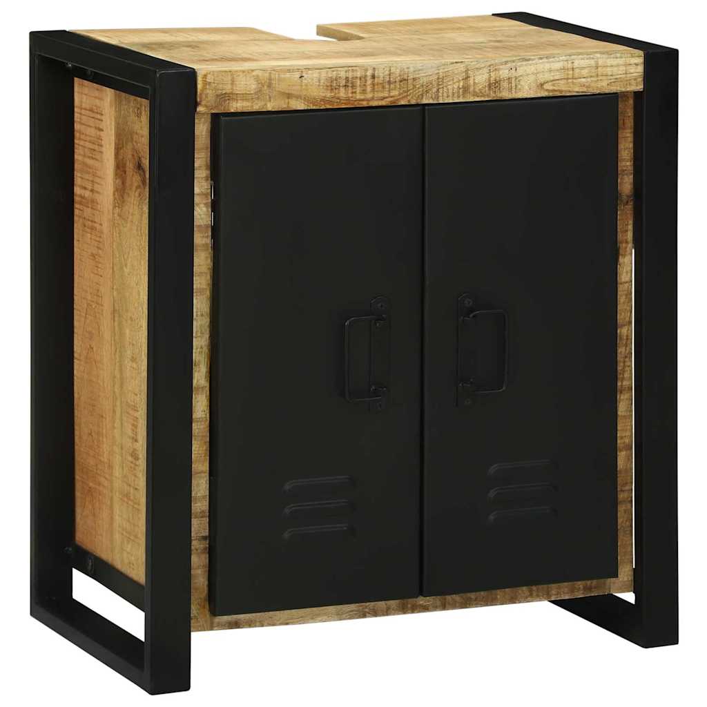 vidaXL Waschbeckenunterschrank Braun 55 x 35 x 60 cm Massivholz Mango
