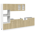vidaXL 7-tlg. Küchenschrank-Set Lyon Sonoma-Eiche Holzwerkstoff