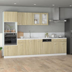 vidaXL 7-tlg. Küchenschrank-Set Lyon Sonoma-Eiche Holzwerkstoff