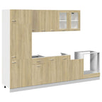 vidaXL 8-tlg. Küchenschrank-Set Lyon Sonoma-Eiche Holzwerkstoff