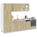 vidaXL 8-tlg. Küchenschrank-Set Lyon Sonoma-Eiche Holzwerkstoff