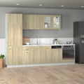 vidaXL 8-tlg. Küchenschrank-Set Lyon Sonoma-Eiche Holzwerkstoff
