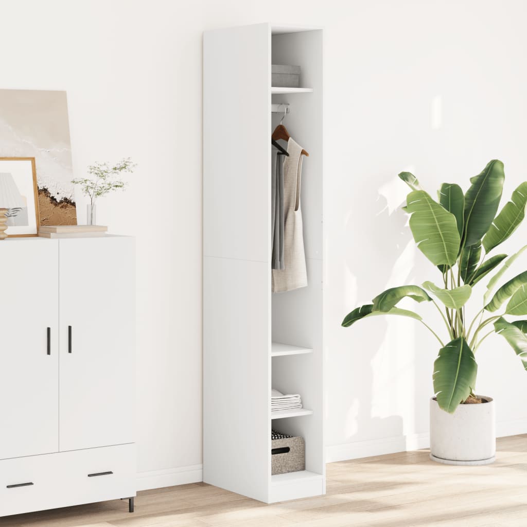 vidaXL Kleiderschrank Weiß 30x50x200 cm Holzwerkstoff