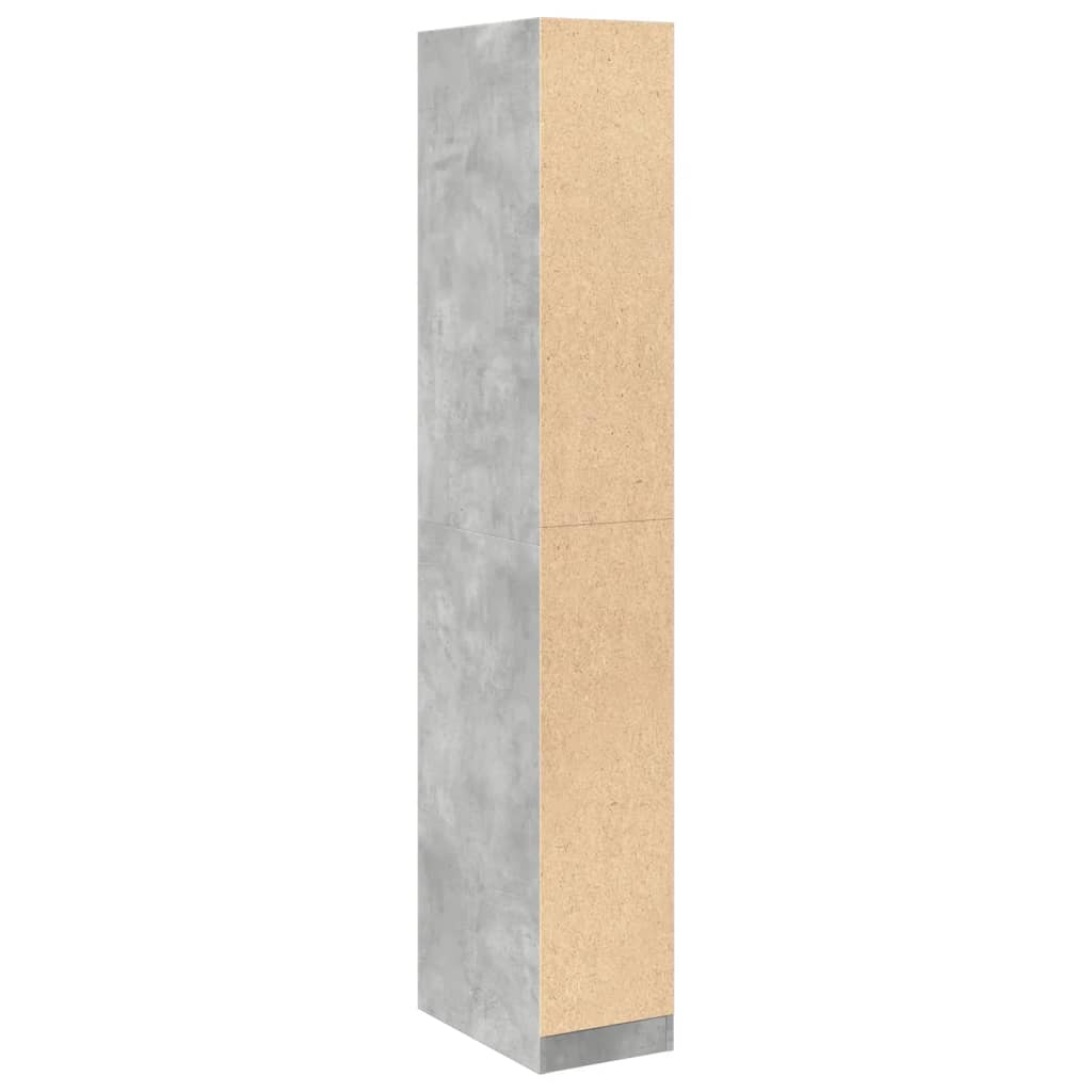 vidaXL Kleiderschrank Betongrau 30x50x200 cm Holzwerkstoff