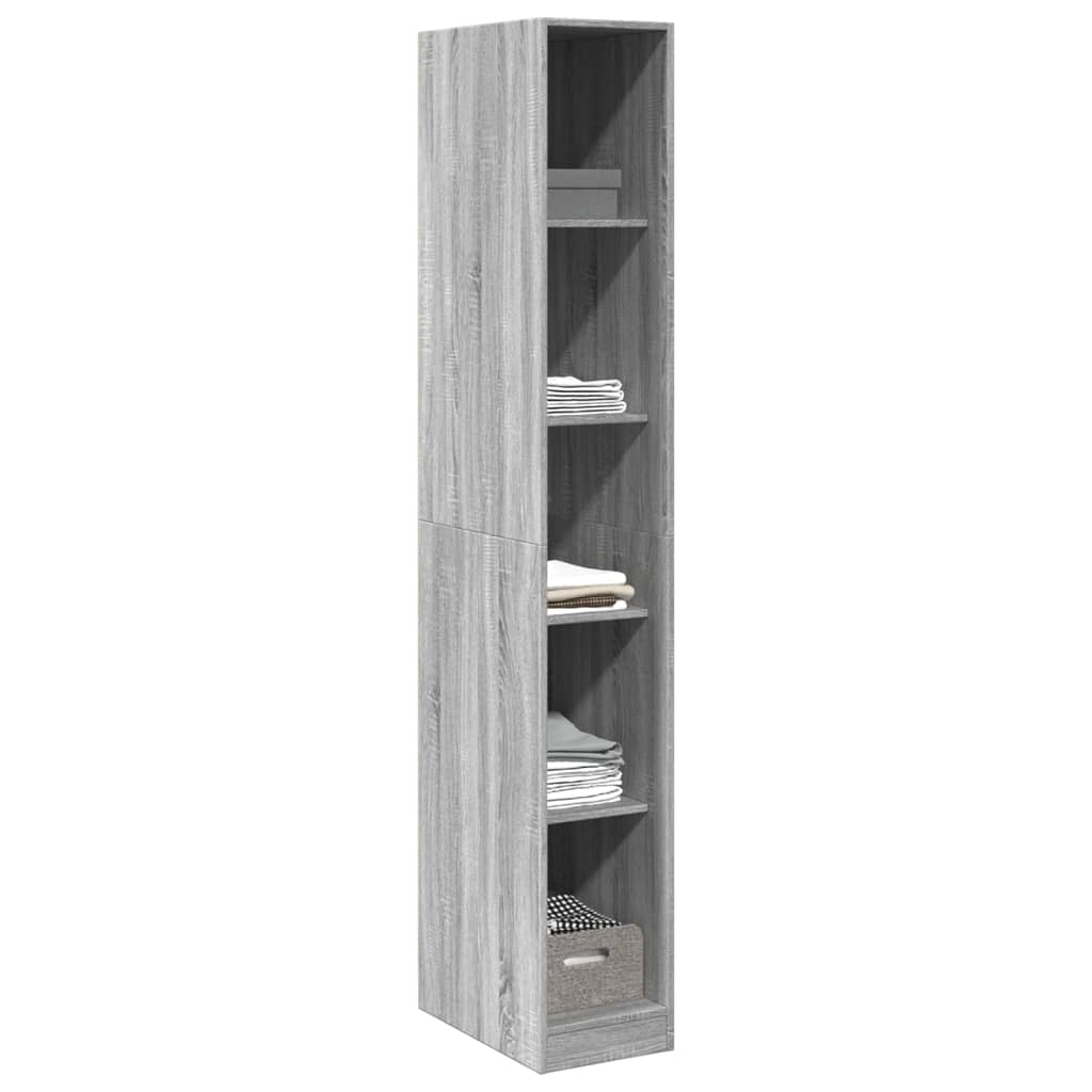 vidaXL Kleiderschrank Grau Sonoma 30x50x200 cm Holzwerkstoff