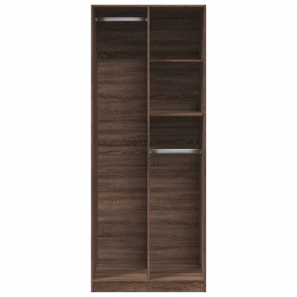 vidaXL Kleiderschrank Braun Eichen-Optik 80x50x200 cm Holzwerkstoff