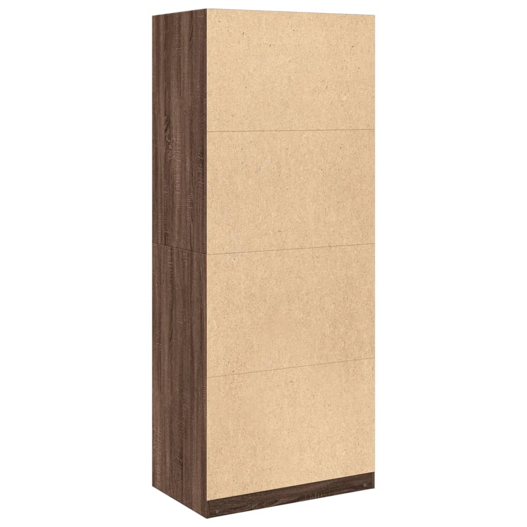 vidaXL Kleiderschrank Braun Eichen-Optik 80x50x200 cm Holzwerkstoff