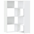 vidaXL Eck-Bücherregal 4 Etagen Weiß 85x85x140 cm Holzwerkstoff