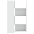 vidaXL Eck-Bücherregal 4 Etagen Weiß 85x85x140 cm Holzwerkstoff