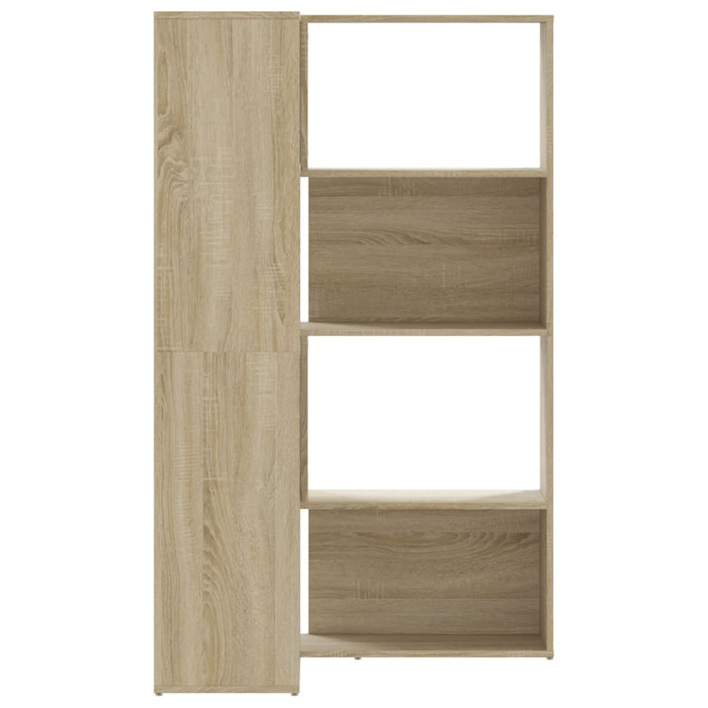 vidaXL Eck-Bücherregal 4 Etagen Sonoma Eiche 85x85x140cm Holzwerkstoff