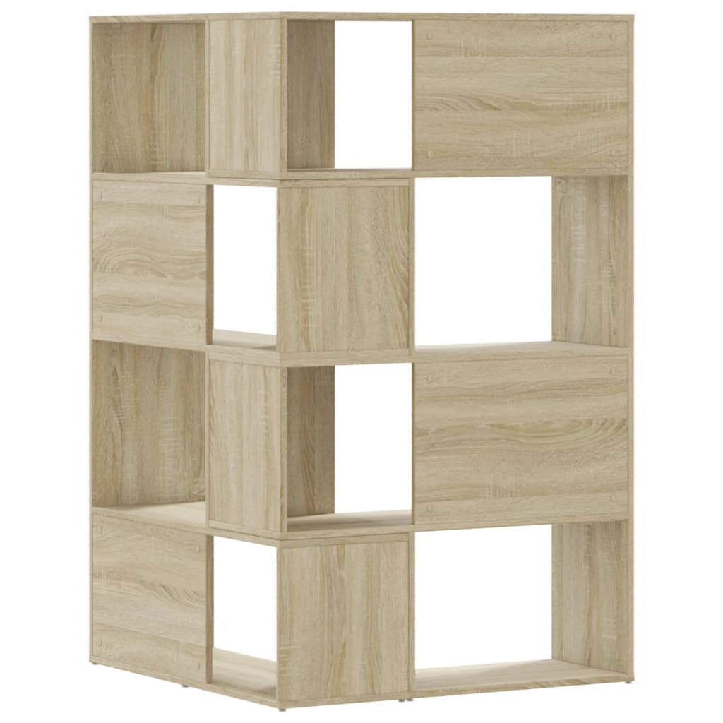 vidaXL Eck-Bücherregal 4 Etagen Sonoma Eiche 85x85x140cm Holzwerkstoff