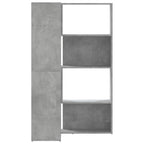 vidaXL Eck-Bücherregal 4 Böden Betongrau 85x85x140 cm Holzwerkstoff