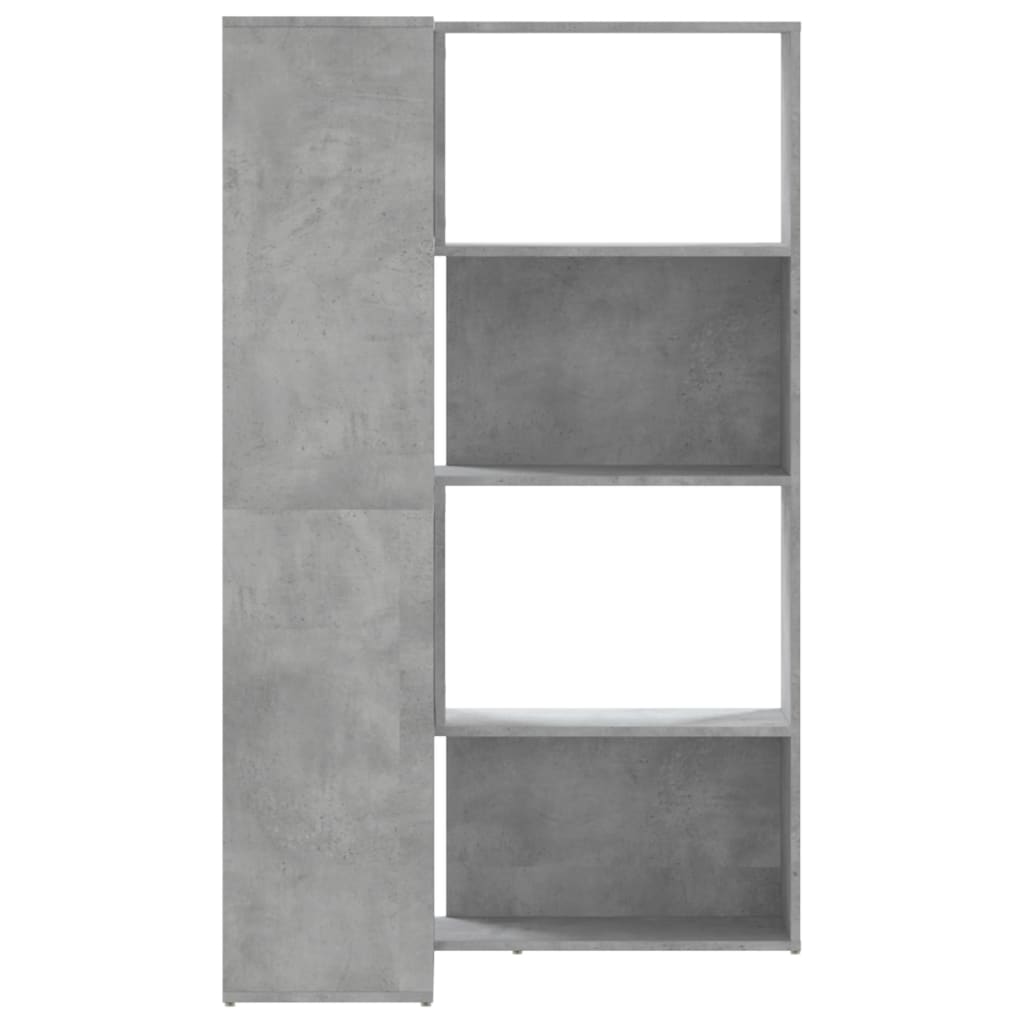vidaXL Eck-Bücherregal 4 Böden Betongrau 85x85x140 cm Holzwerkstoff