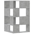 vidaXL Eck-Bücherregal 4 Böden Betongrau 85x85x140 cm Holzwerkstoff