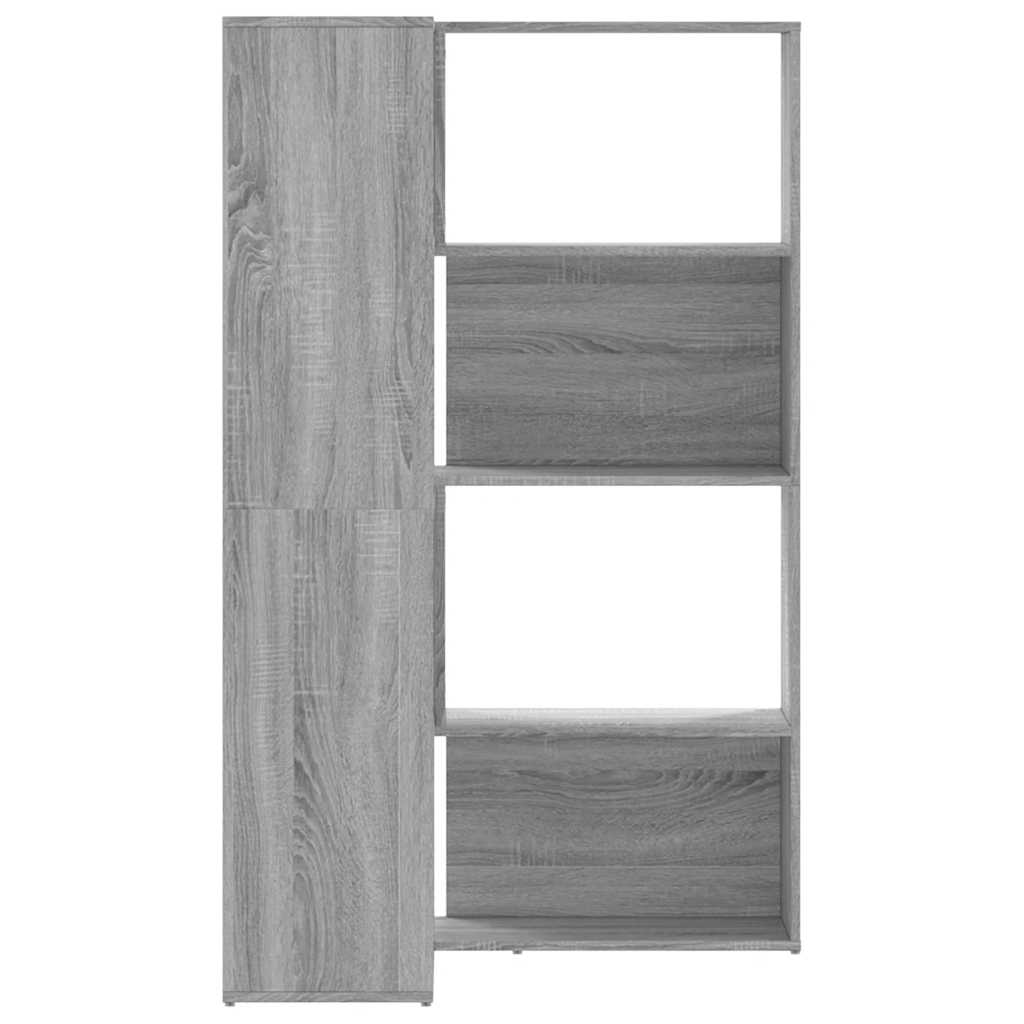 vidaXL Eck-Bücherregal 4 Etagen Grau Sonoma 85x85x140 cm Holzwerkstoff