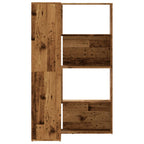 vidaXL Eck-Bücherregal 4 Etagen Antikholz 85x85x140 cm Holzwerkstoff