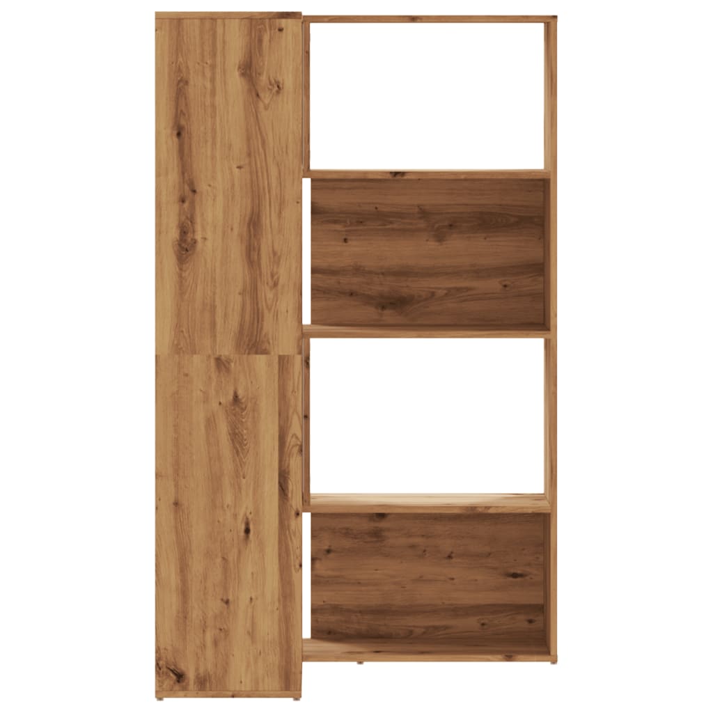 vidaXL Eck-Bücherregal 4 Etagen Artisan-Eiche 85x85x140 Holzwerkstoff