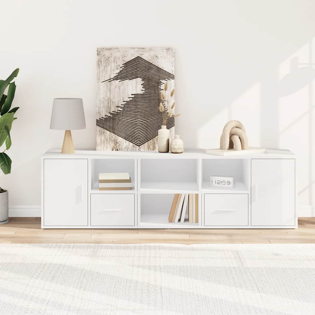vidaXL Eckregal Weiß 160x40x45 cm Holzwerkstoff